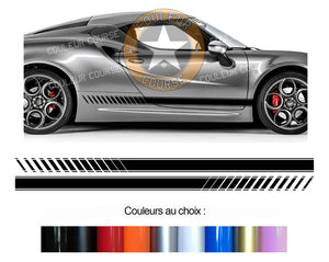 2 X BANDES BAS DE CAISSE - ALFA ROMEO 4C - Ref : BD107N-21