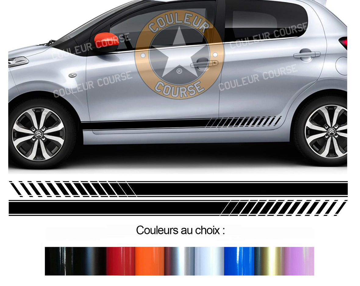 2 X BANDES BAS DE CAISSE - CITROEN C1 - Ref : BD107N-3