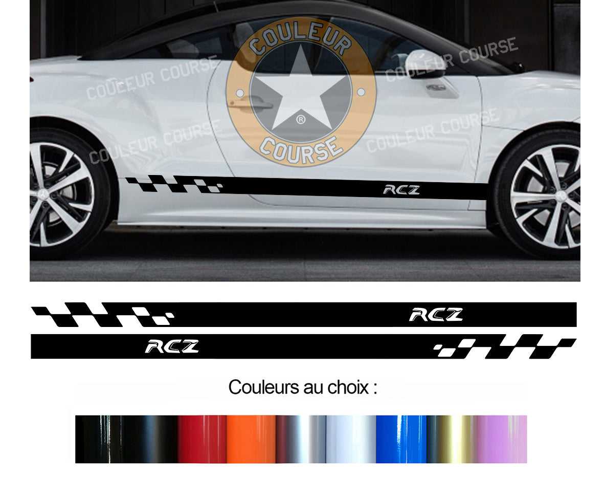 2 X BANDES BAS DE CAISSE - PEUGEOT RCZ - Ref : BD110-11