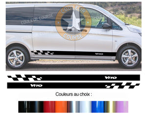 2 X ROCKER BODY STRIPS - MERCEDES VITO - Ref: BD110-5 