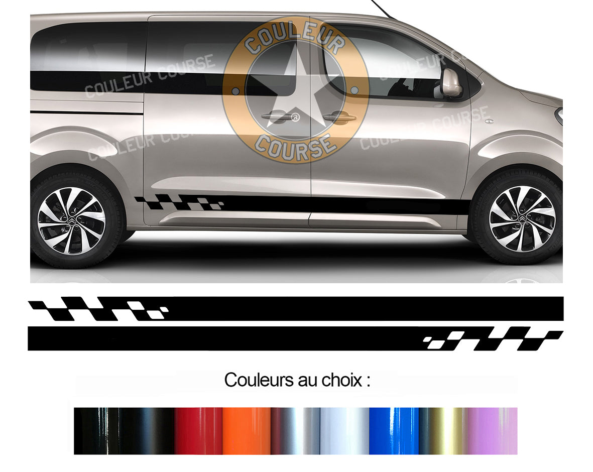 2 X ROCKER BODY STRIPS - CITROEN SPACETOURER - Ref: BD110N-1 