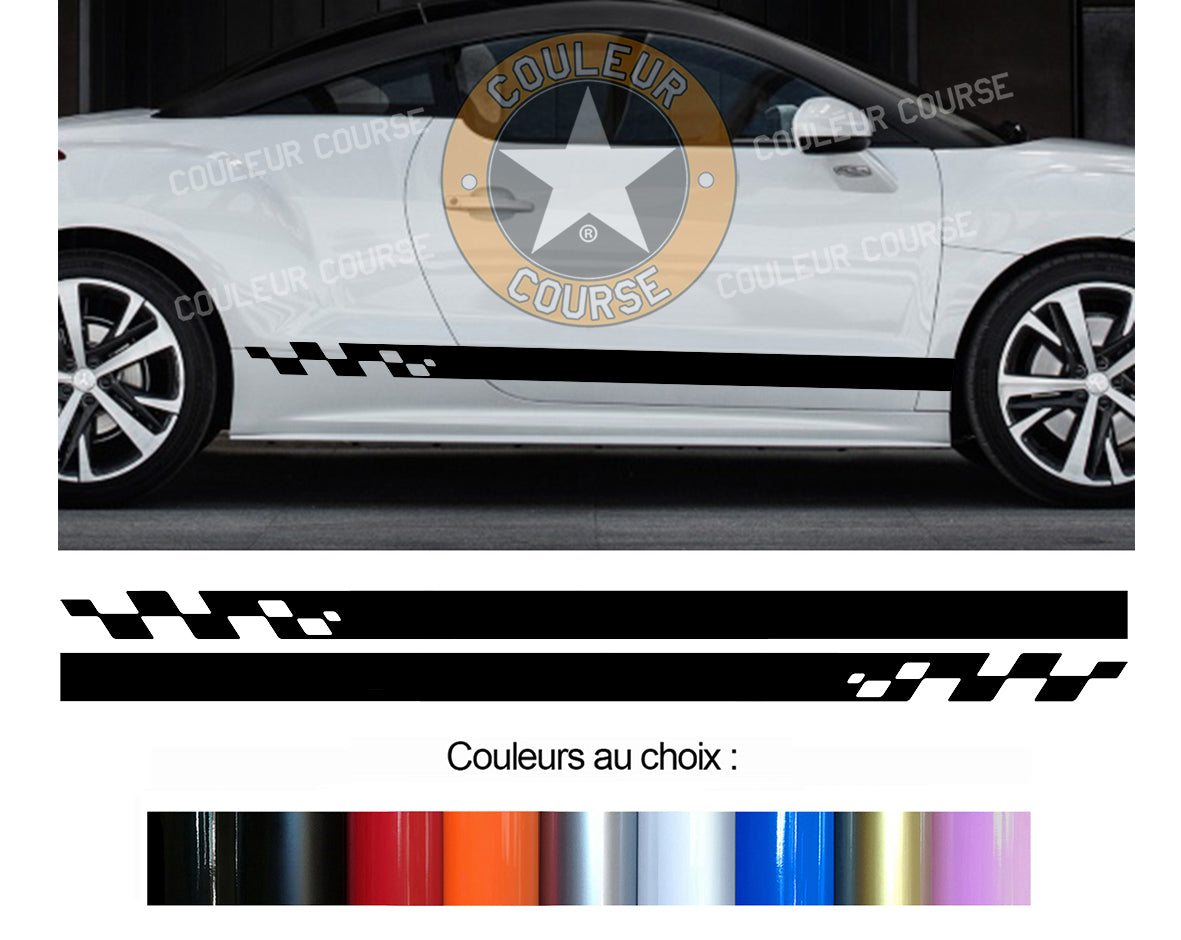 2 X BANDES BAS DE CAISSE - PEUGEOT RCZ - Ref : BD110N-11