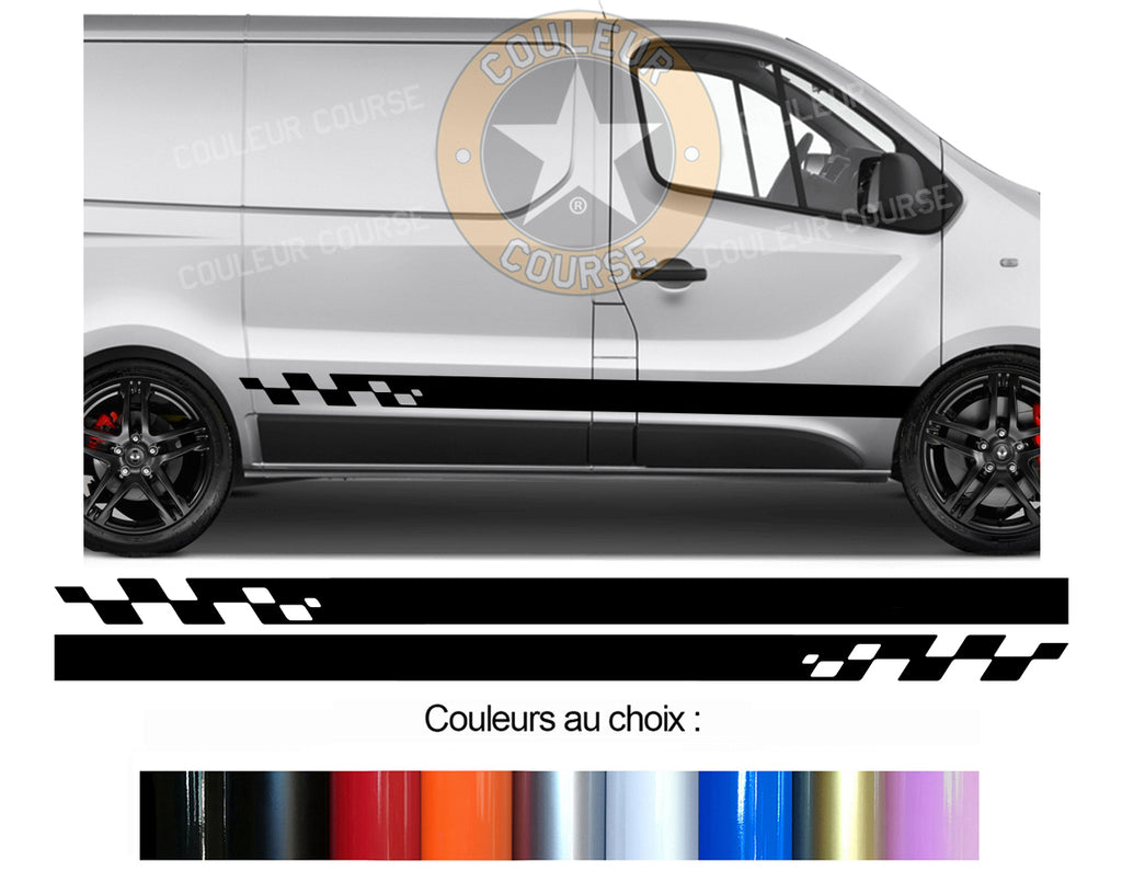 2 X ROCKER BODY STRIPS - RENAULT TRAFIC - Ref: BD110N-4 