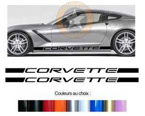 2 X BANDES BAS DE CAISSE - CHEVROLET CORVETTE - Ref : BD111-1