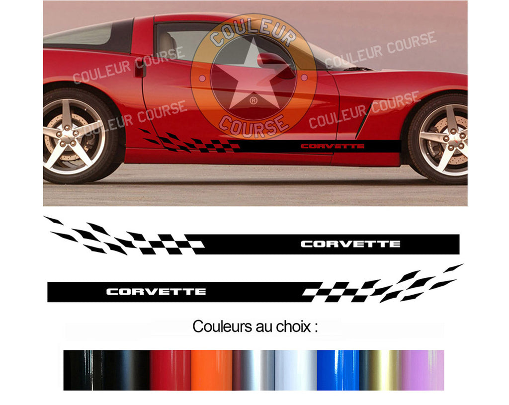 2 X ROCKER BODY STRIPS - CHEVROLET CORVETTE - Ref: BD424-14 