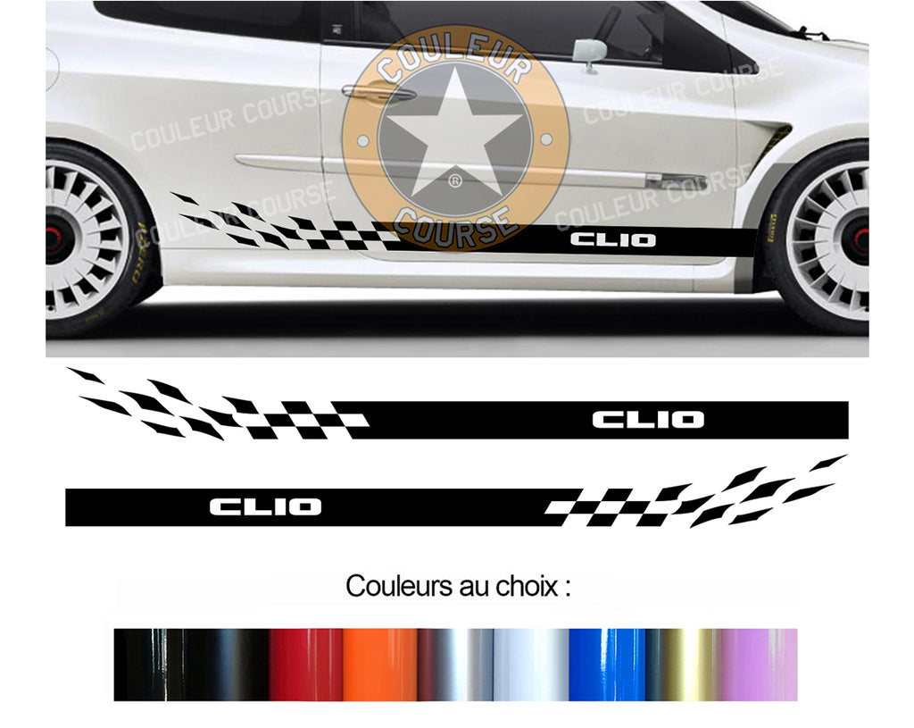 2 X BANDES BAS DE CAISSE - RENAULT CLIO - Ref : BD424-4