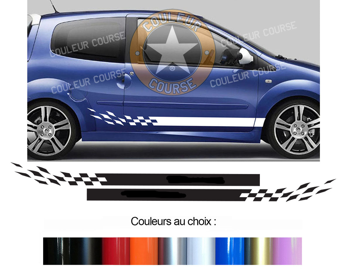 2 X BANDES BAS DE CAISSE - RENAULT TWINGO 2 - Ref : BD424N-2