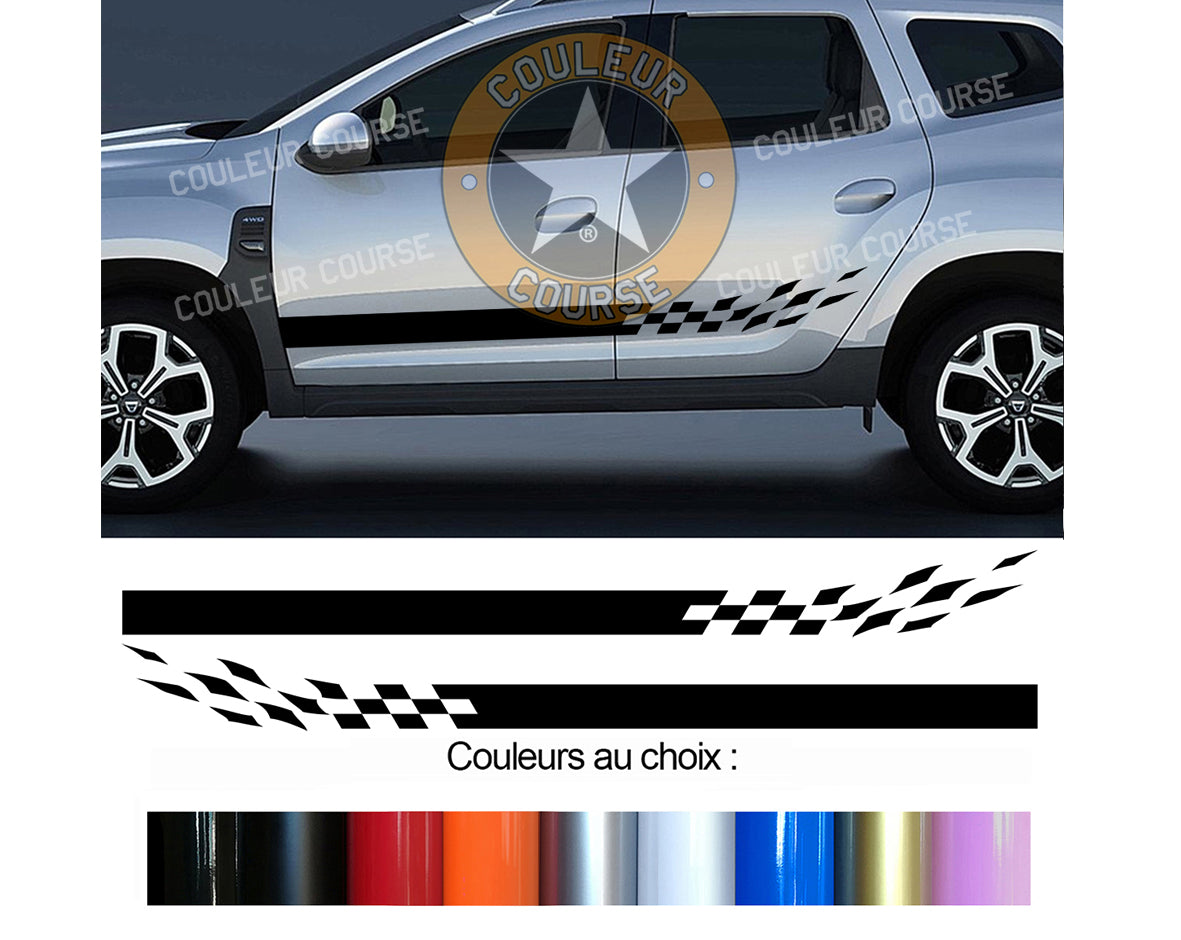 2 X BANDES BAS DE CAISSE - DACIA DUSTER - Ref : BD424N-6