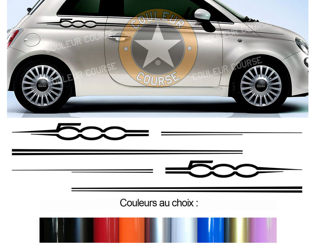 2 X BANDES LATERALES - FIAT 500 - Ref : BD430