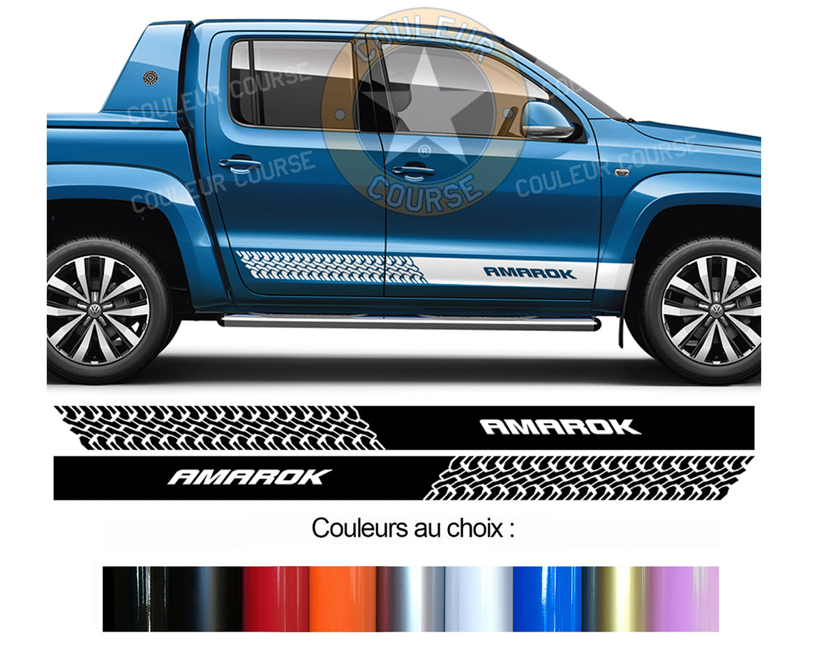 2 X BANDES BAS DE CAISSE - VW AMAROK PICK UP - Ref : BD433-1