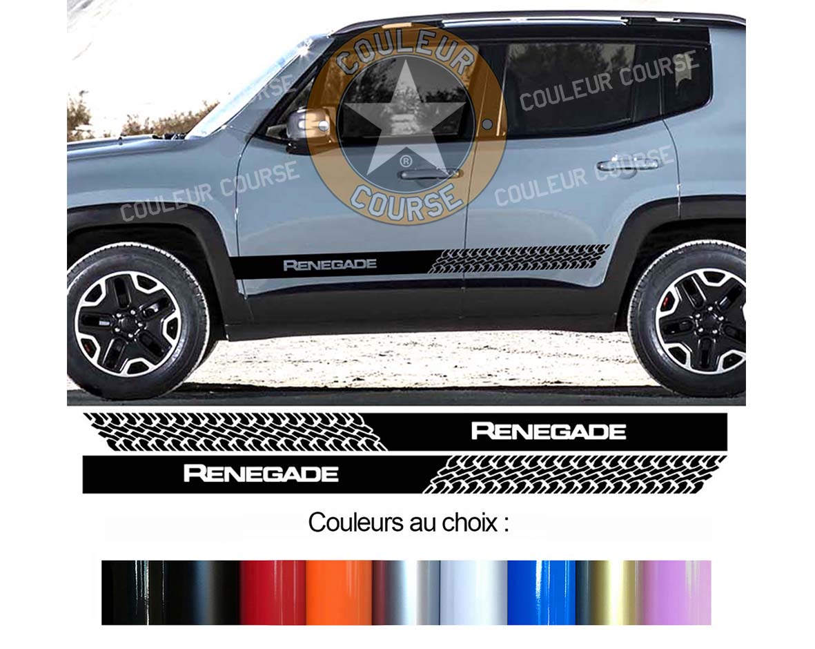 2 X BANDES BAS DE CAISSE - JEEP RENEGADE - Ref : BD433-14