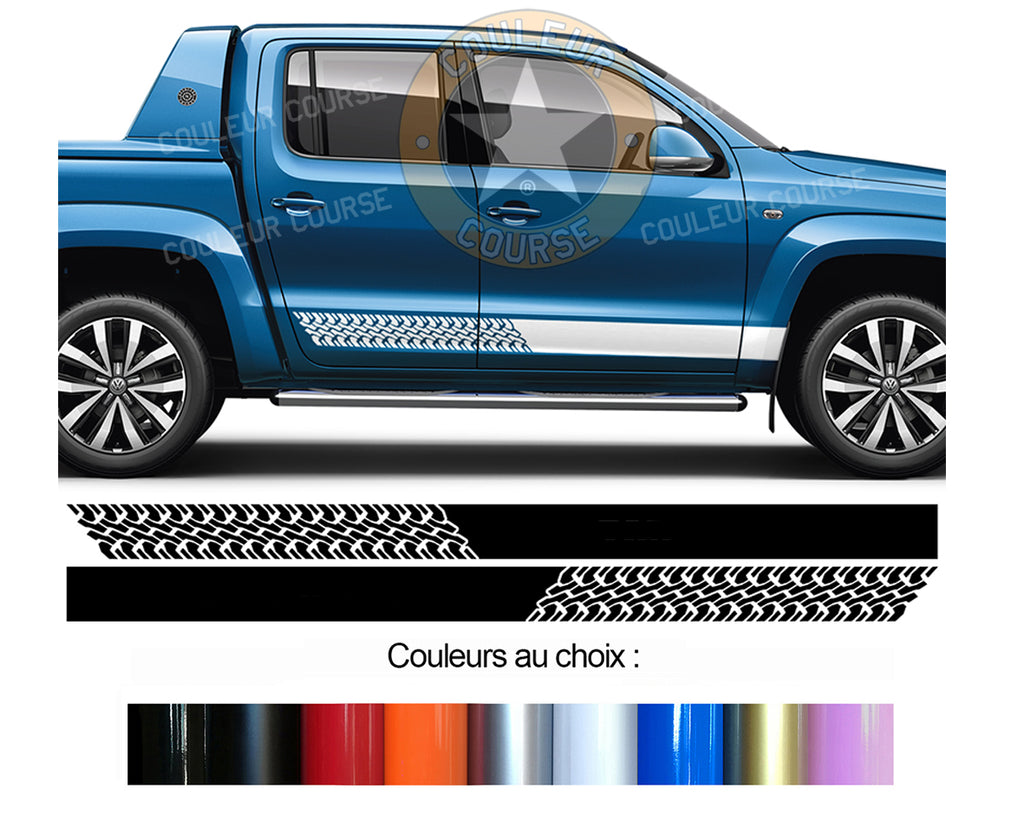 2 X BANDES BAS DE CAISSE - VW AMAROK PICK UP - Ref : BD433N-1