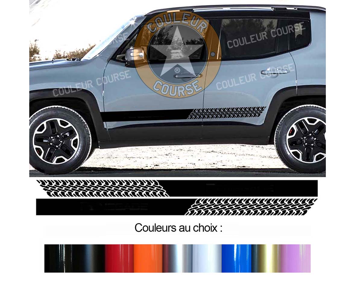 2 X BANDES BAS DE CAISSE - JEEP RENEGADE - Ref : BD433N-14