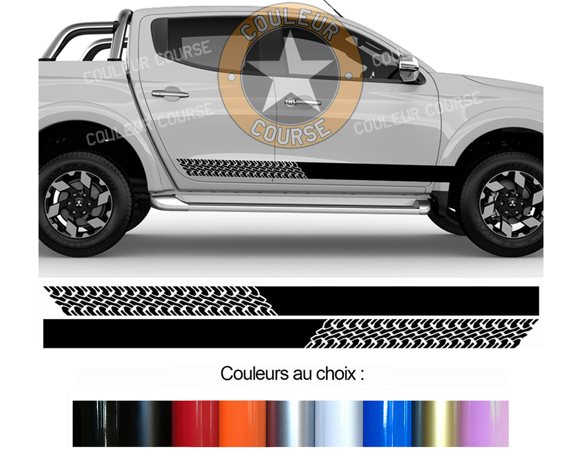 2 X ROCKER BODY STRIPS - MITSUBISHI L200 - Ref: BD433N-2 