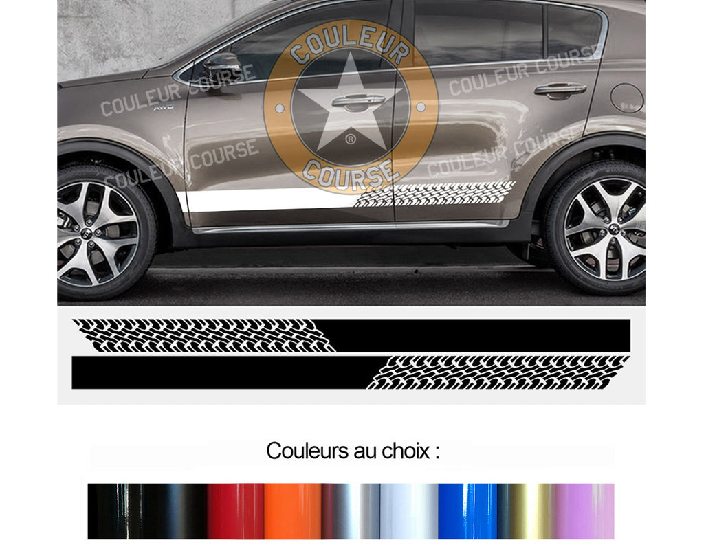 2 X ROCKER BODY STRIPS - KIA SPORTAGE - Ref: BD433N-7 