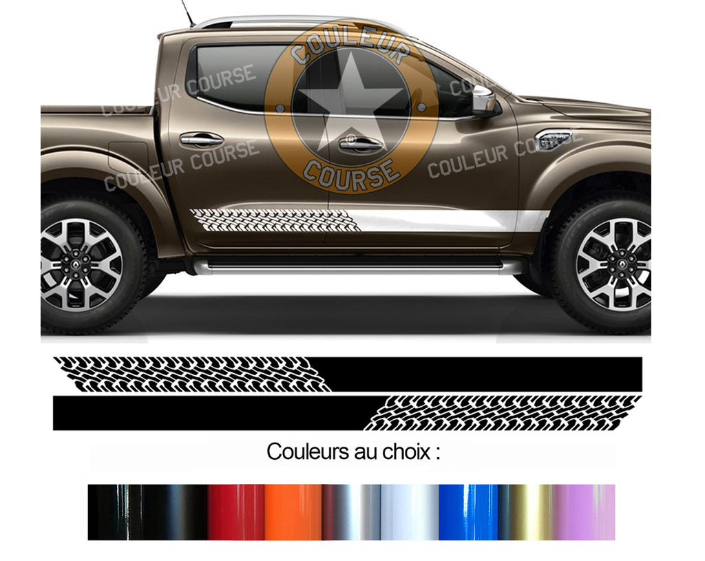 2 X BANDES BAS DE CAISSE - RENAULT ALASKAN PICK UP - Ref : BD433N-9