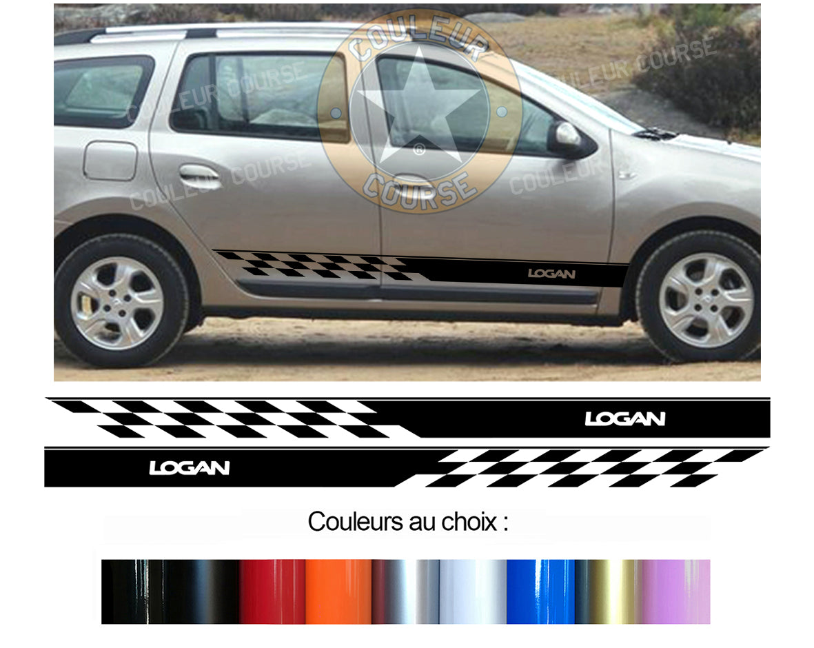 2 X ROCKER BODY STRIPS - DACIA LOGAN MCV - Ref: BD435-39