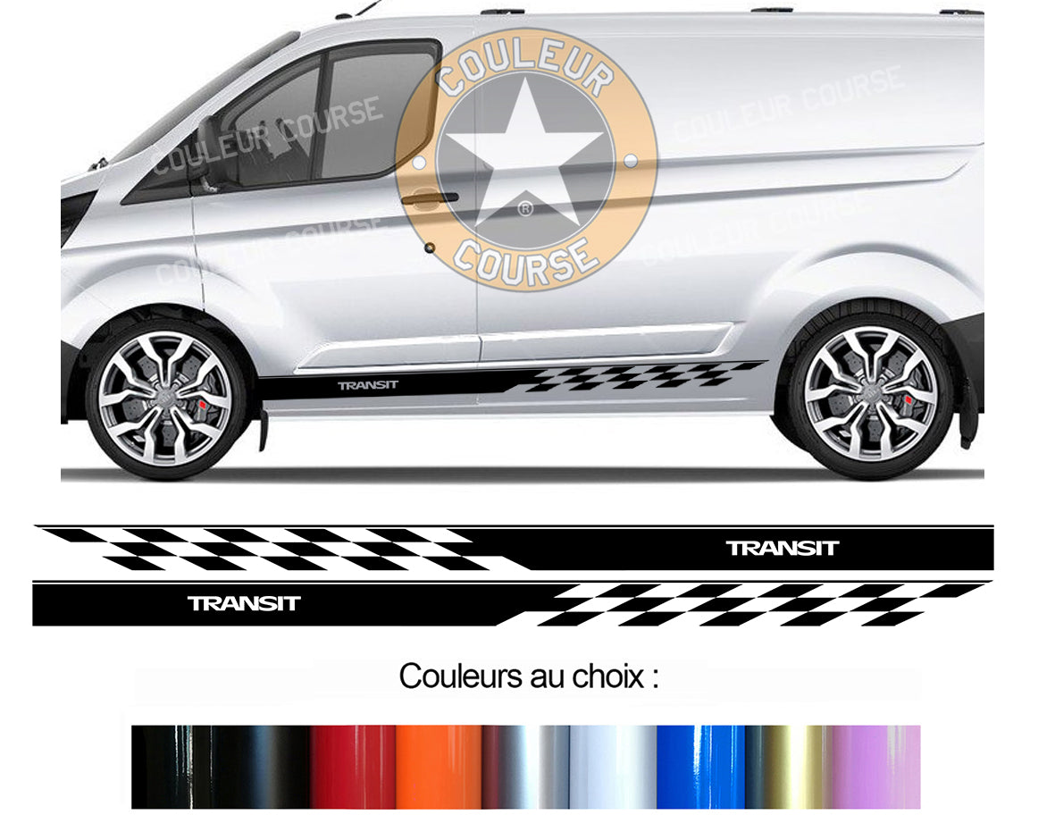 2 X BANDES BAS DE CAISSE - FORD TRANSIT CUSTOM - Ref : BD435-45