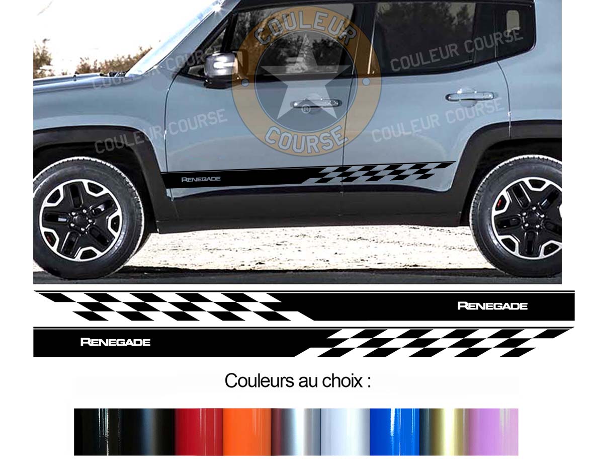 2 X BANDES BAS DE CAISSE - JEEP RENEGADE - Ref : BD435-46