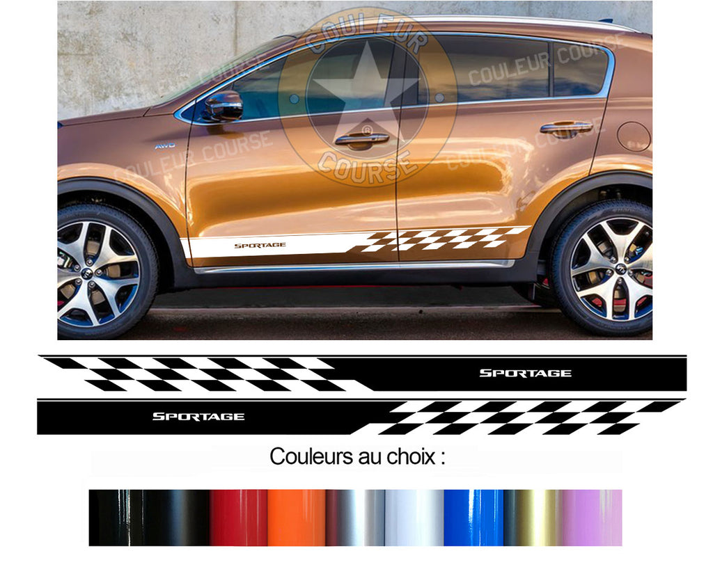 2 X ROCKER BODY STRIPS - KIA SPORTAGE - Ref: BD435-47 