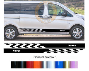 2 X ROCKER BODY STRIPS - MERCEDES VITO - Ref: BD435-51 