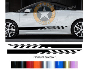 2 X BANDES BAS DE CAISSE - PEUGEOT RCZ - Ref : BD435N-15