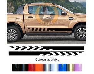 2 X BANDES BAS DE CAISSE - FORD RANGER - Ref : BD435N-16