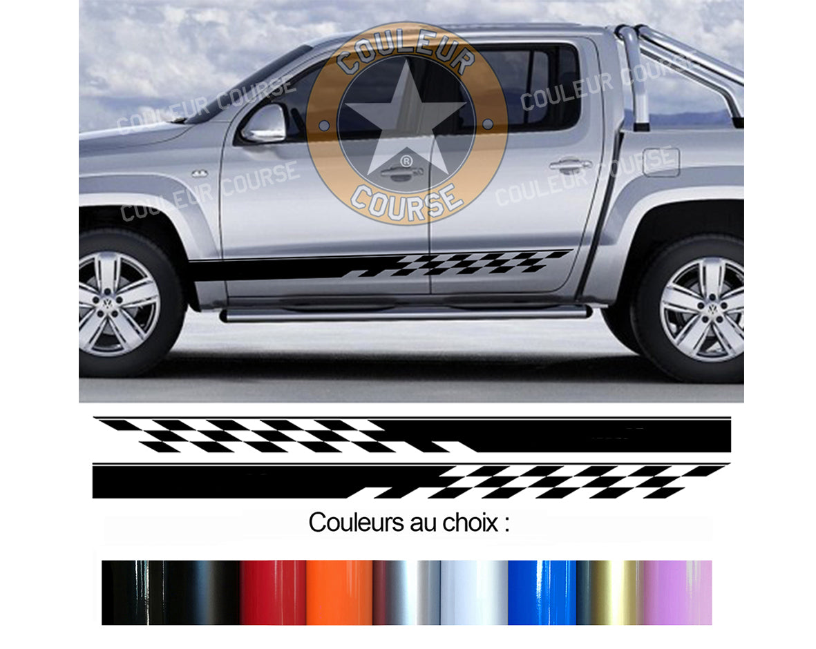 2 X ROCKER BODY STRIPS - VW AMAROK - Ref: BD435N-2