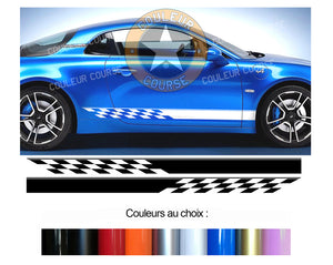 2 X BANDES BAS DE CAISSE - ALPINE A110 2018 - Ref : BD435N-30