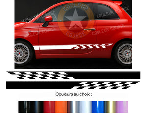 2 X ROCKER BODY STRIPS - FIAT 500 ABARTH - Ref: BD435N-40 