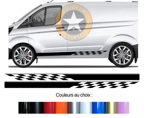 2 X ROCKER BODY STRIPS - FORD TRANSIT CUSTOM - Ref: BD435N-45 