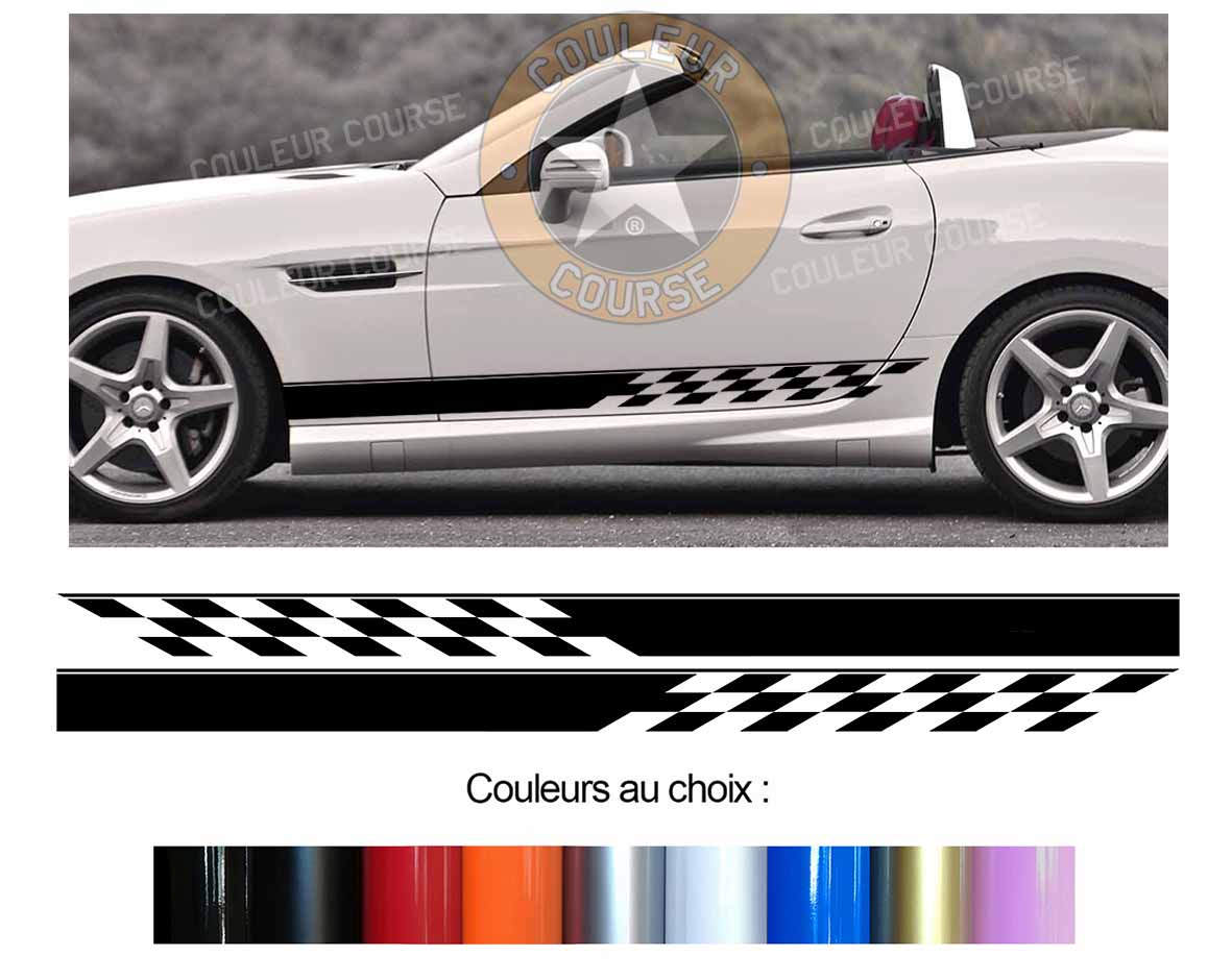 2 X BANDES BAS DE CAISSE - MERCEDES SLK - Ref : BD435N-50