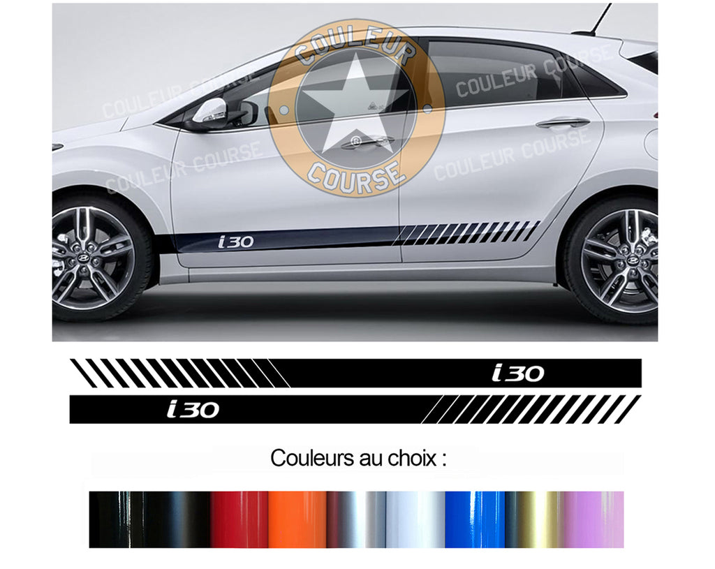 2 X BANDES BAS DE CAISSE - HYUNDAI I30 - Ref : BD500-30