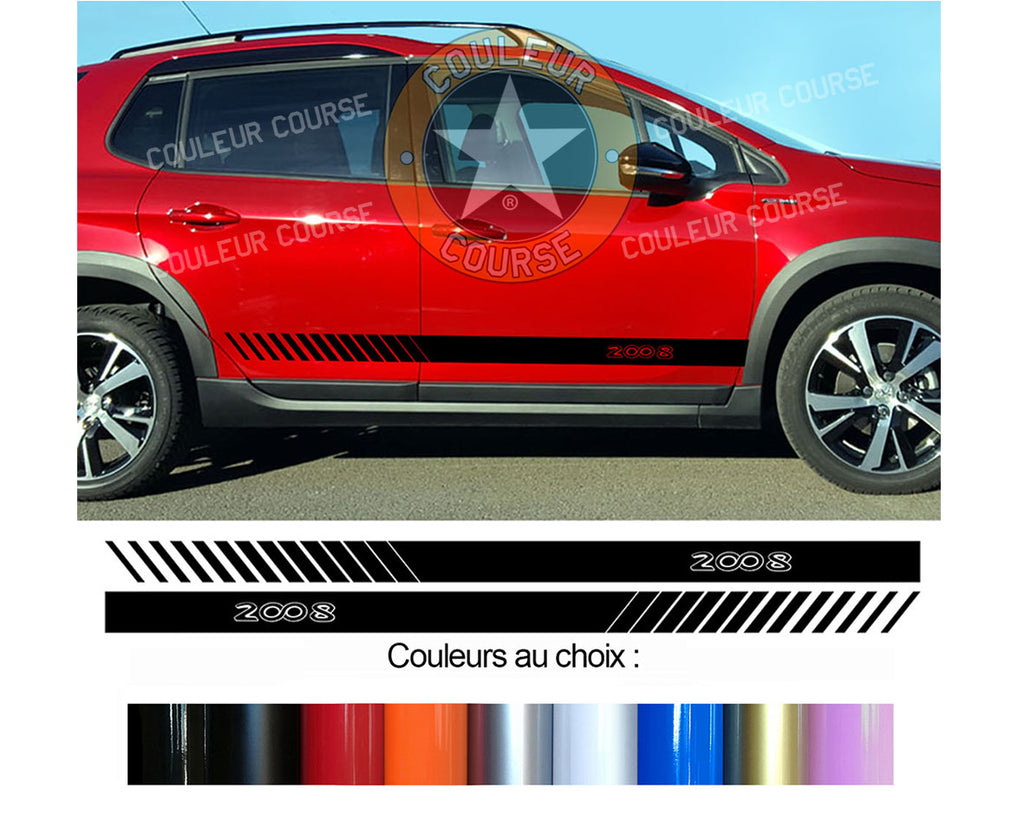 2 X BANDES BAS DE CAISSE - PEUGEOT 2008 - Ref : BD500-31