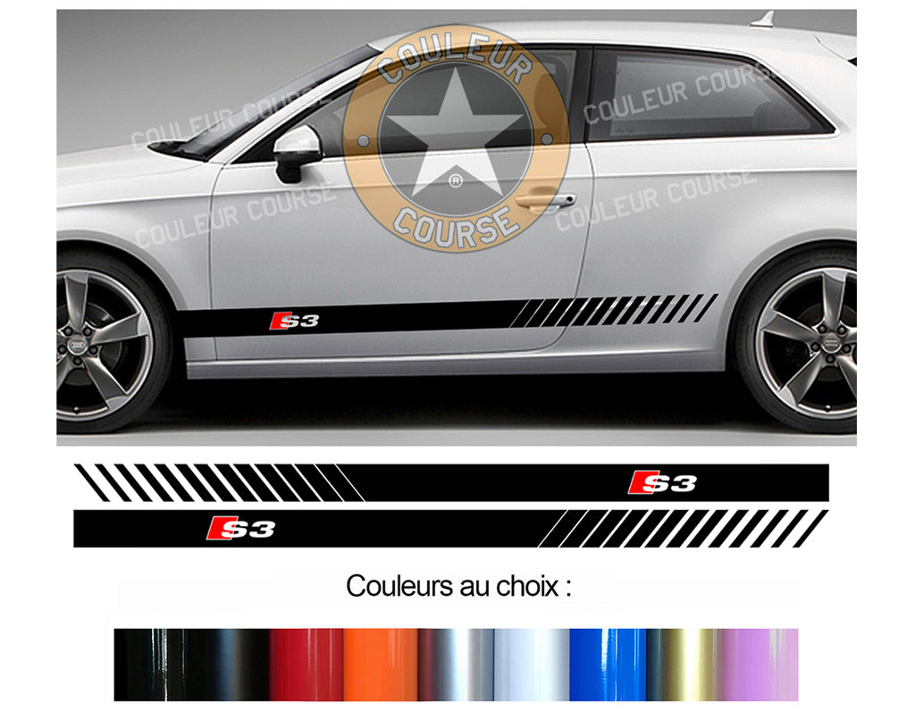 2 X ROCKER BODY STRIPS - AUDI A3 S3 - Ref: BD500-37 