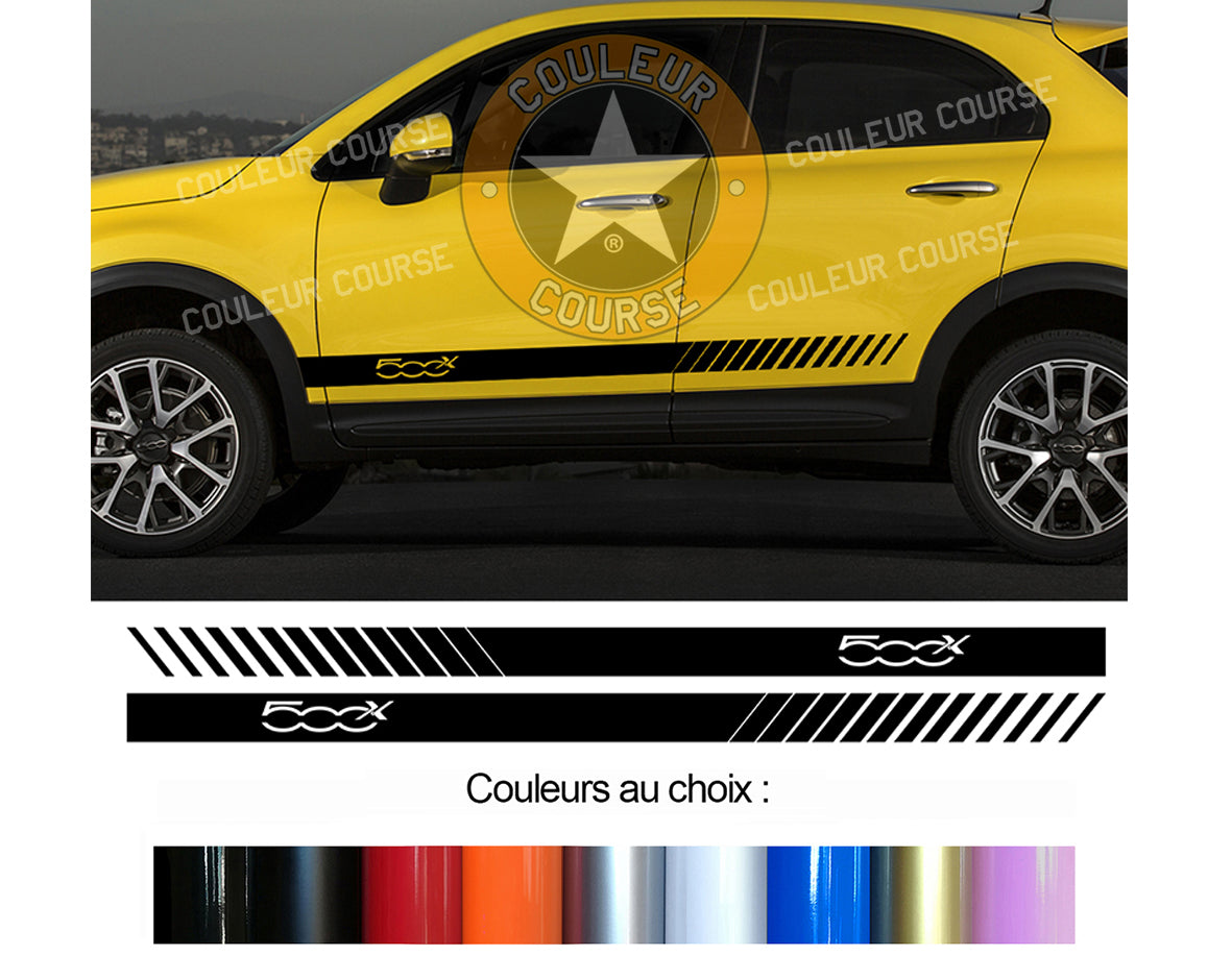 2 X BANDES BAS DE CAISSE - FIAT 500 X - Ref : BD500-44