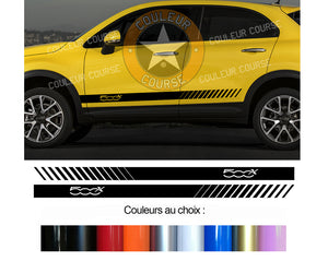 2 X BANDES BAS DE CAISSE - FIAT 500 X - Ref : BD500-44