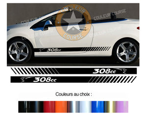 2 X ROCKER BODY STRIPS - PEUGEOT 308CC - Ref: BD500-51 