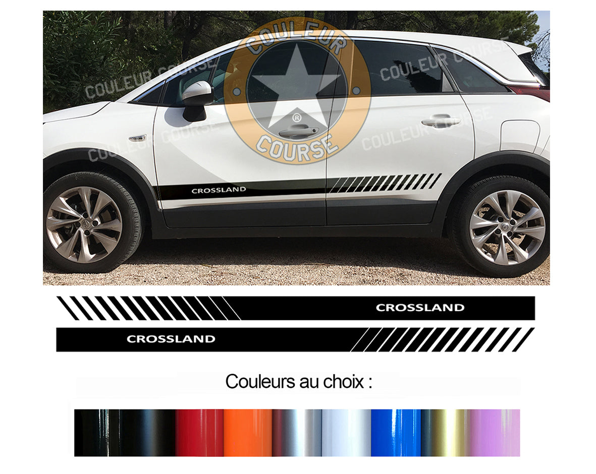 2 X BANDES BAS DE CAISSE - OPEL CROSSLAND X - Ref : BD500-57