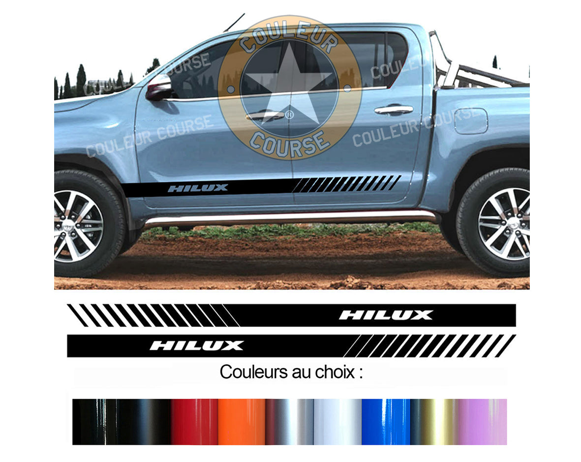 2 X ROCKER BODY STRIPS - TOYOTA HILUX - Ref: BD500-6 