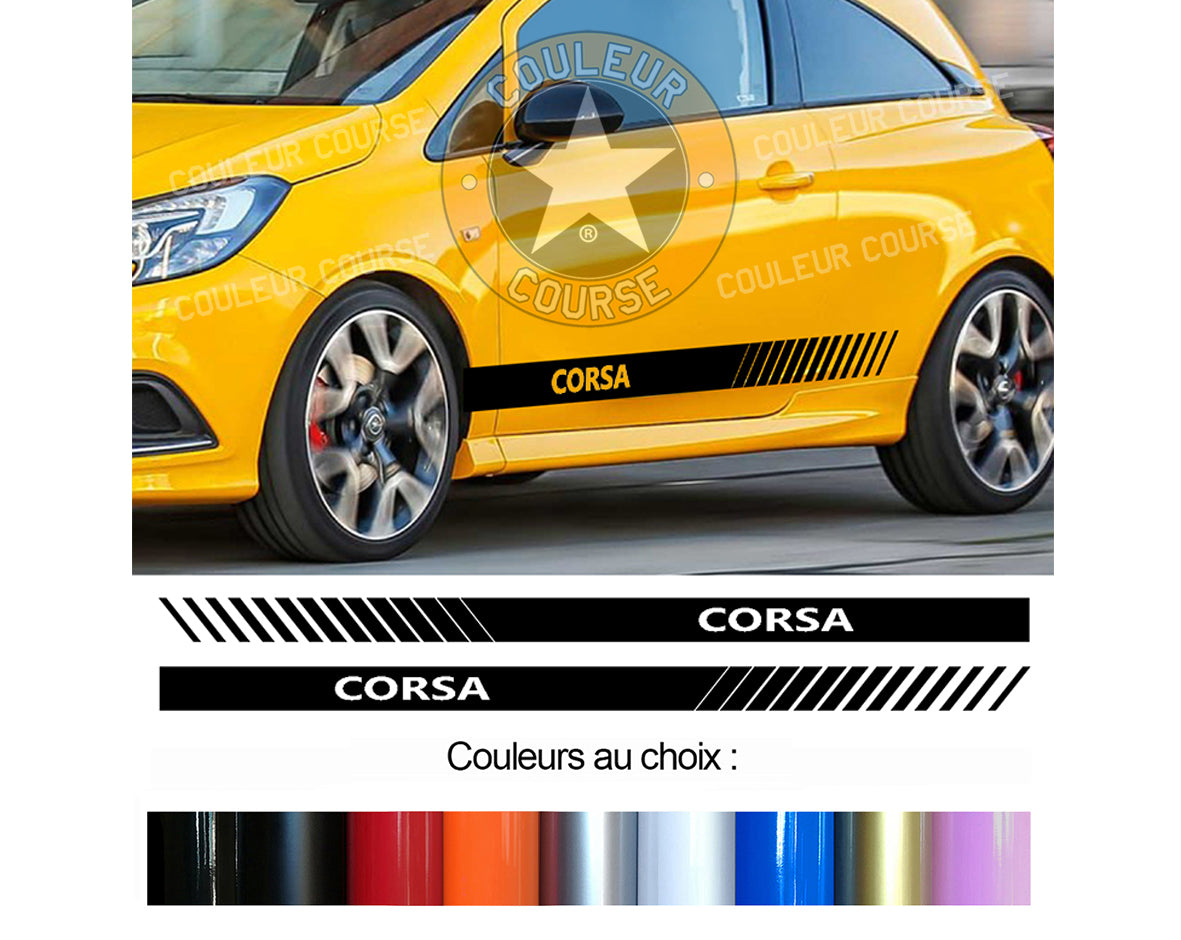 2 X BANDES BAS DE CAISSE - OPEL CORSA - Ref : BD500-7