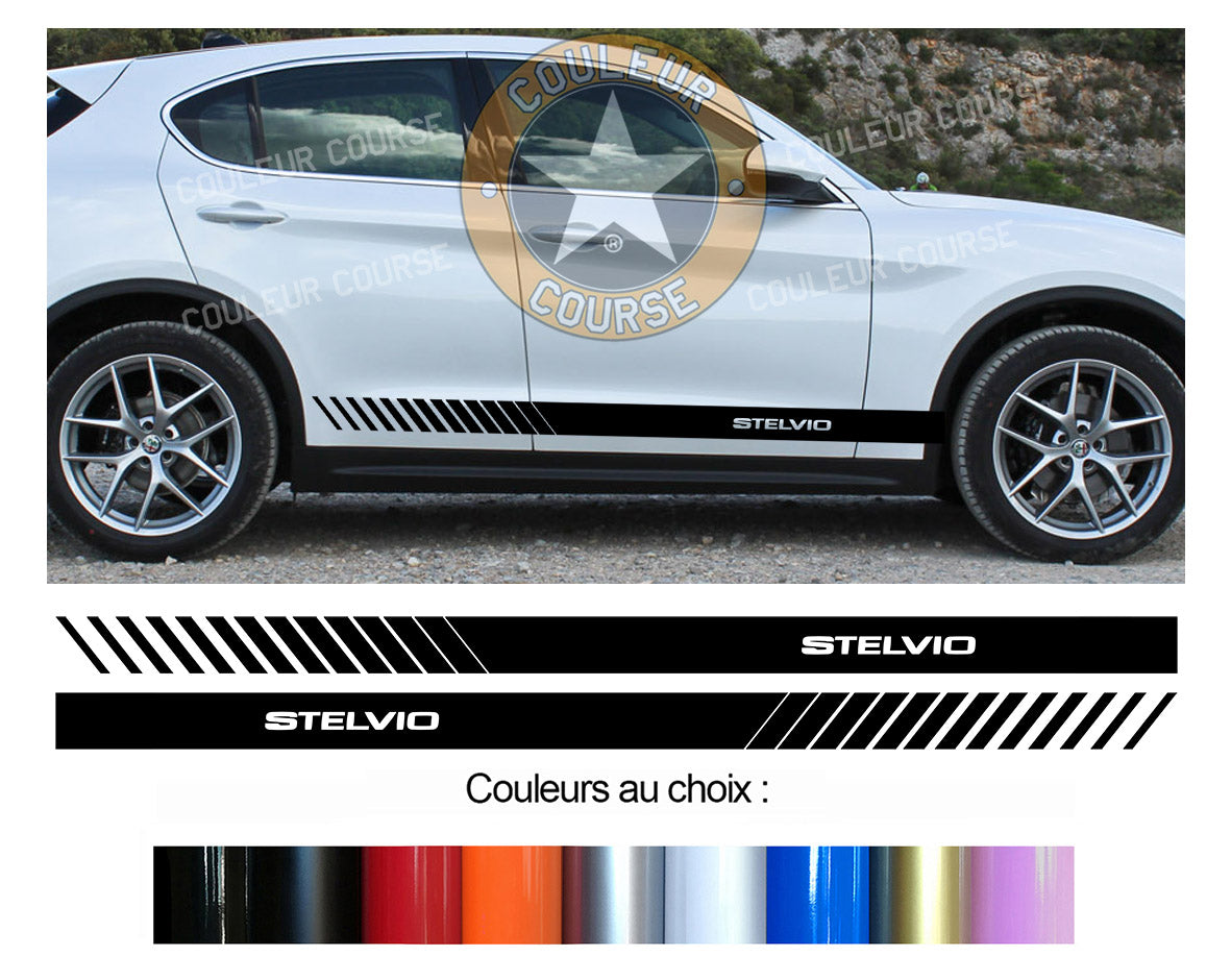 2 X BANDES BAS DE CAISSE - ALFA ROMEO STELVIO - Ref : BD500-73