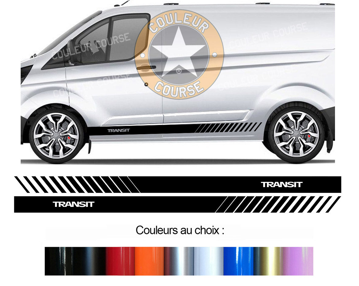 2 X BANDES BAS DE CAISSE - FORD TRANSIT CUSTOM - Ref : BD500-75