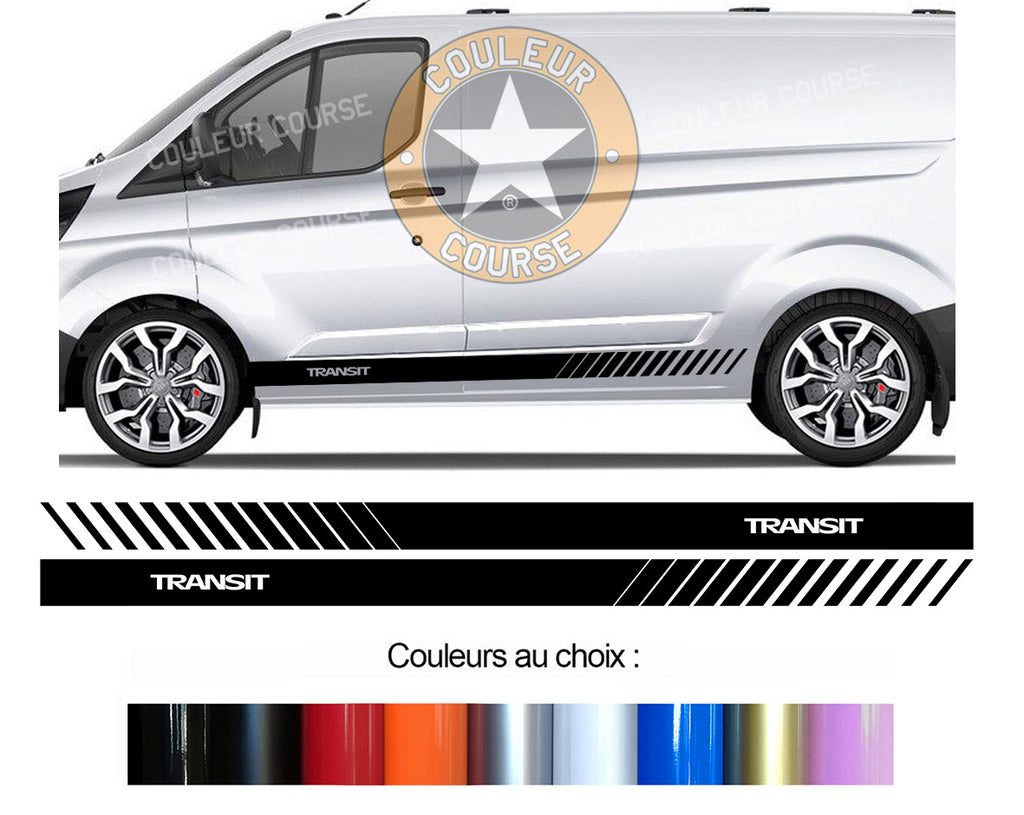 2 X BANDES BAS DE CAISSE - FORD TRANSIT CUSTOM - Ref : BD500-75