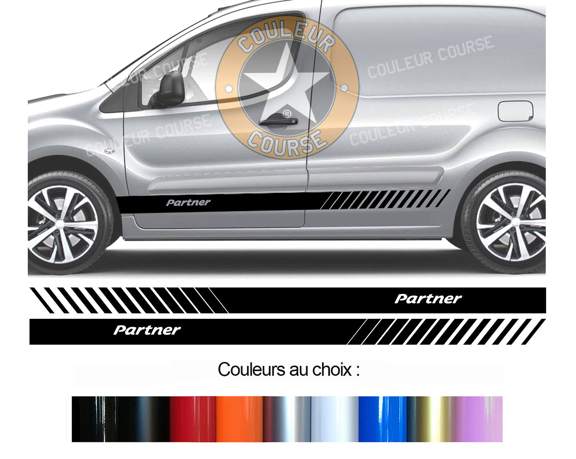 2 X BANDES BAS DE CAISSE - PEUGEOT PARTNER - Ref : BD500-81