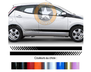 2 X ROCKER BODY STRIPS - TOYOTA AYGO - Ref: BD500N-27 