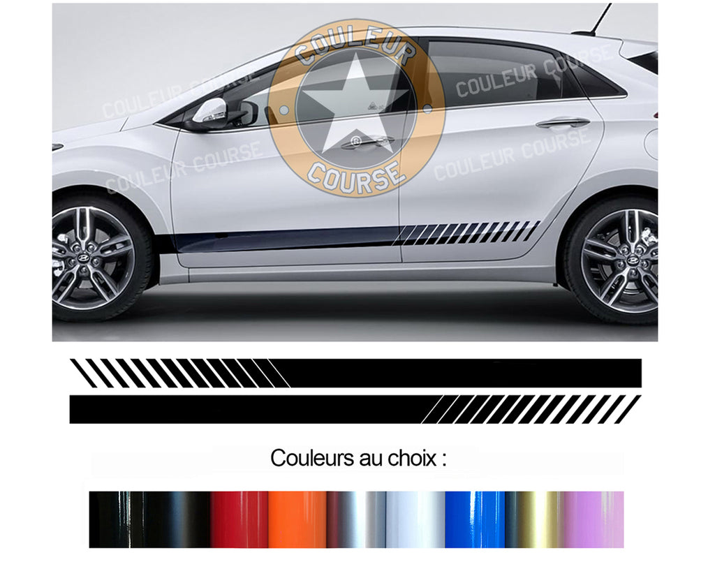 2 X BANDES BAS DE CAISSE - HYUNDAI I30 - Ref : BD500N-30