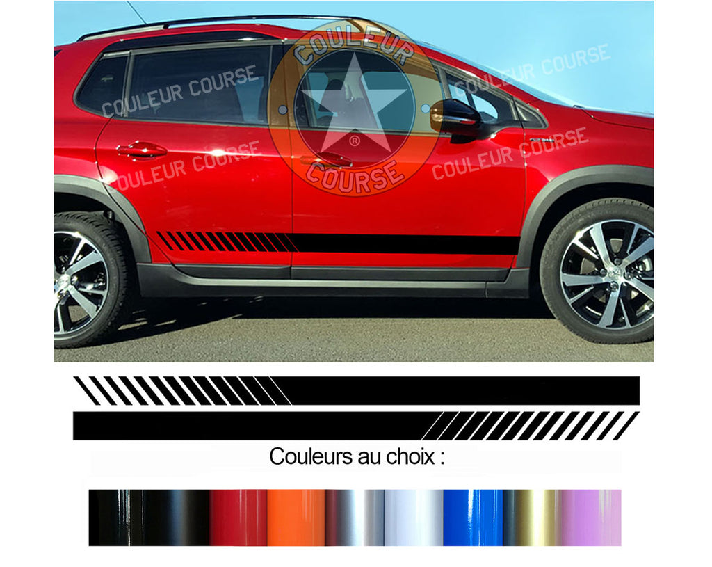 2 X BANDES BAS DE CAISSE - PEUGEOT 2008 - Ref : BD500N-31