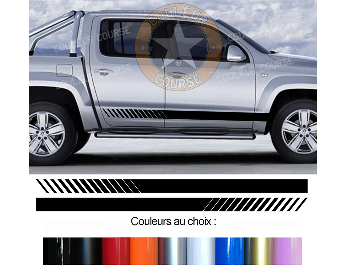 2 X ROCKER BODY STRIPS - VW AMAROK - Ref: BD500N-34 