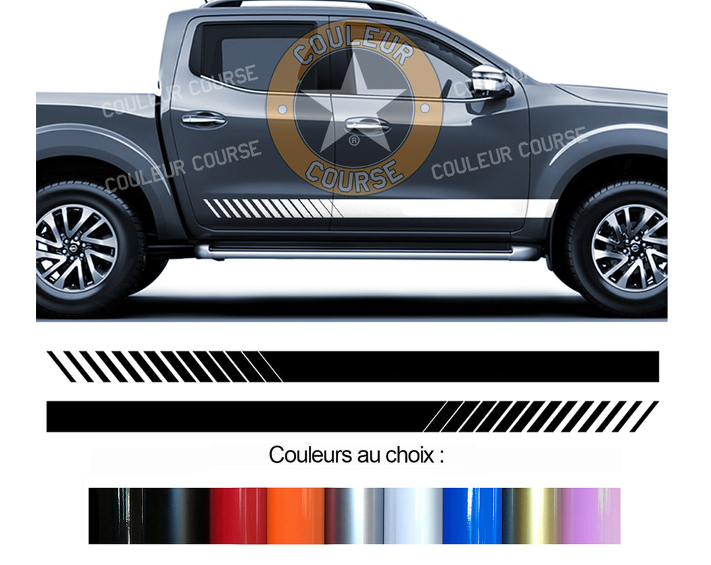 2 X ROCKER BODY STRIPS - NISSAN NAVARA - Ref: BD500N-4 